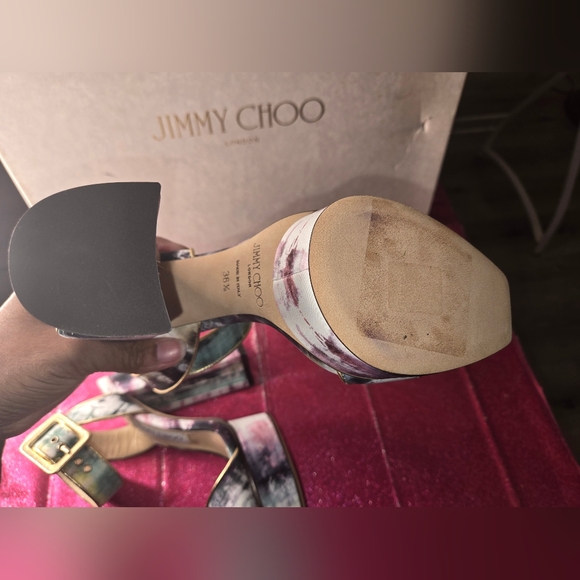 NIB Jimmy Choo Women's Jax Tie-Dye Platform Heels - Picture 7 of 15